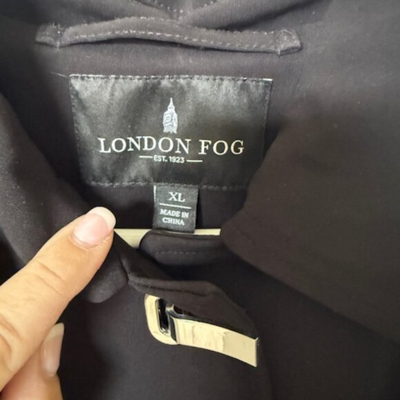 LONDON FOG WOMEN'S BLACK TRENCH COAT SIZE XL - Picture 2 of 5